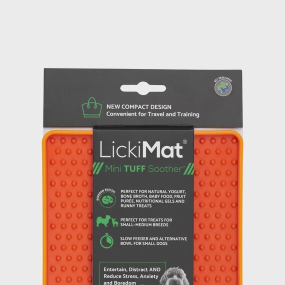 LickiMat Soother TUFF Mini, Color: Orange