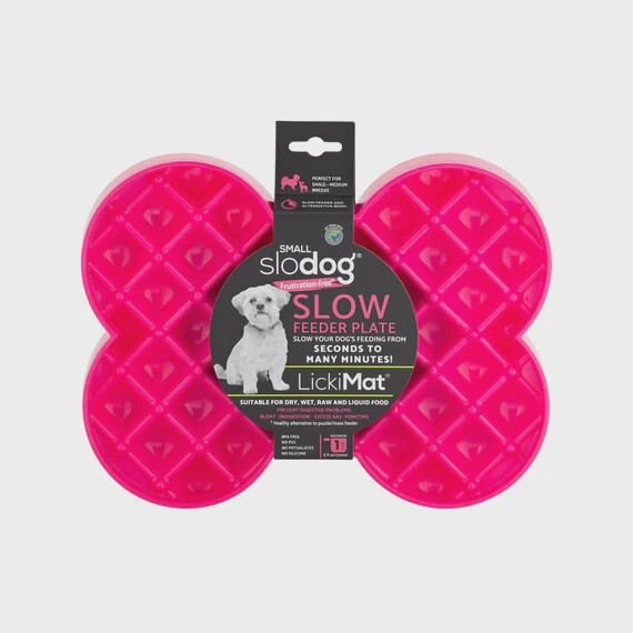 LickiMat SloDog Feeder Plate, Small, Color: Pink