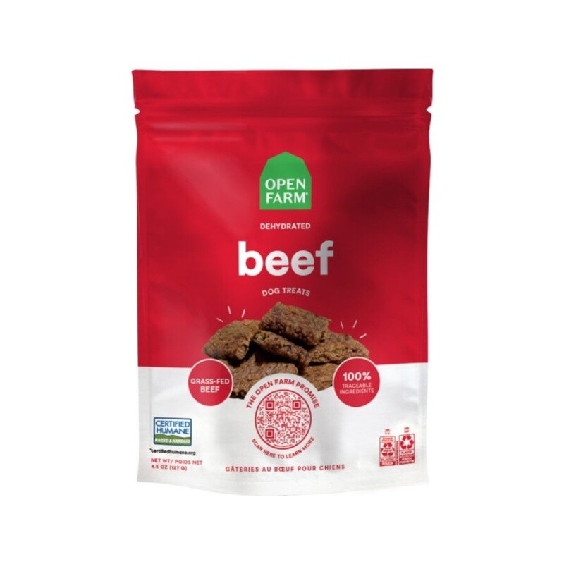 Open Farm Dehydrated Treats, Flavor: Beef, 4.5oz