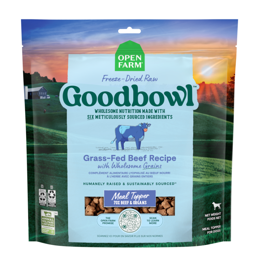 Open Farm Goodbowl Freeze-Dried Raw Morsels, Recipe: Beef &amp; Whole Grains, Size: 23oz