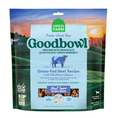 Open Farm Goodbowl Freeze-Dried Raw Morsels, Recipe: Beef &amp; Whole Grains, Size: 23oz