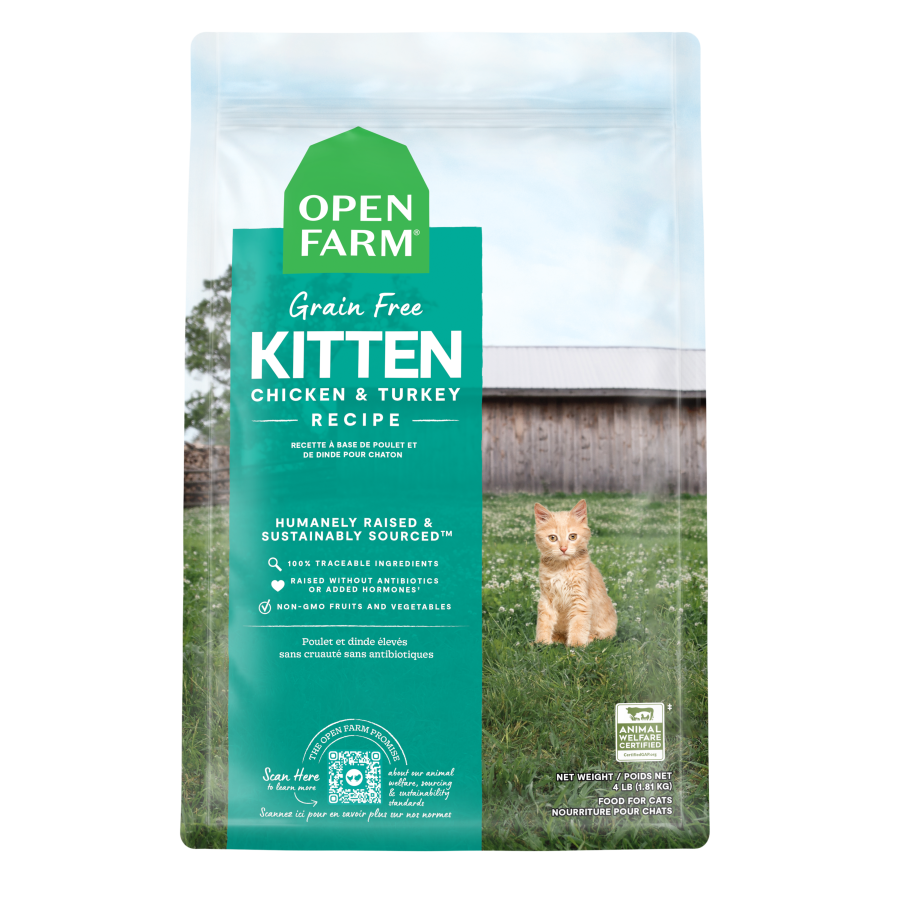 Open Farm Kitten Grain Free, Chicken &amp; Turkey, Size: 2lb