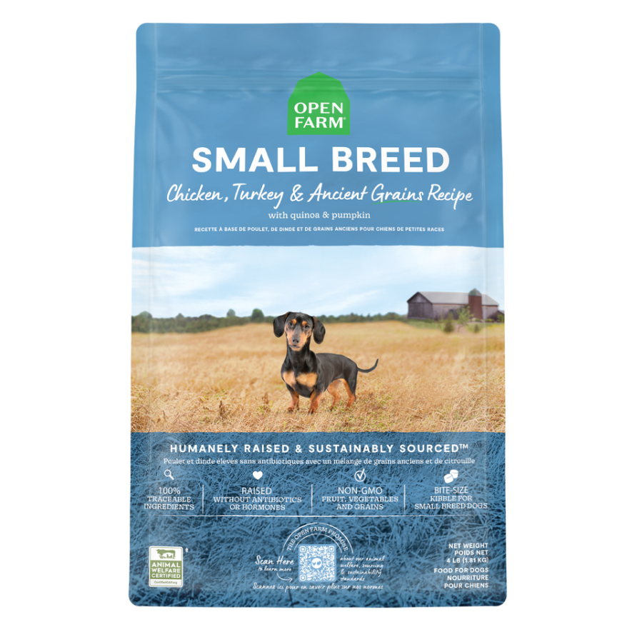 Open Farm Small Breed, Chicken, Turkey &amp; Ancient Grains, Size: 11lb