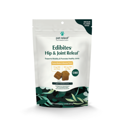 Pet Releaf Edibites - Hip &amp; Joint Releaf, Size: Medium/Large Dogs, 7.5oz