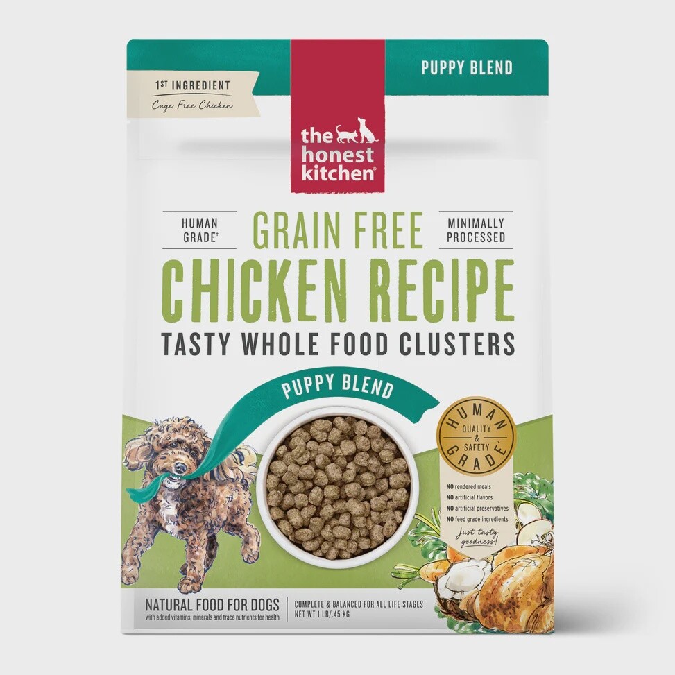 THK Grain Free Whole Food Clusters for Puppy, Recipe: Chicken, Size: 1lb