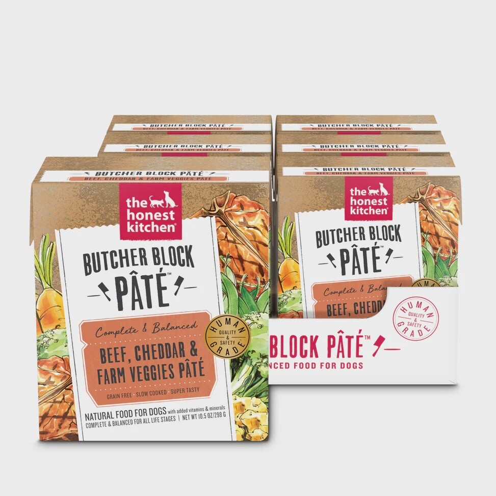 THK Butcher Block Pate, 10.5oz, Recipe: Beef, Cheddar, &amp; Farm Veggies
