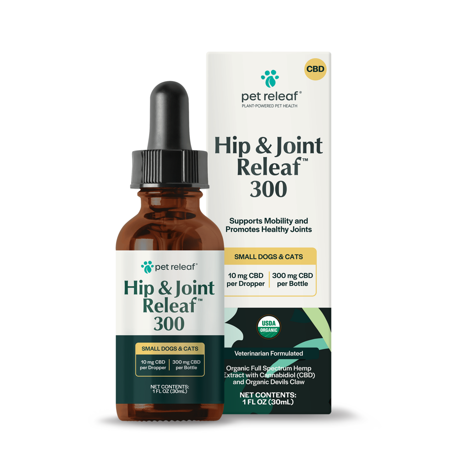 Pet Releaf Hip &amp; Joint Releaf Oil, Total CBD: 300mg
