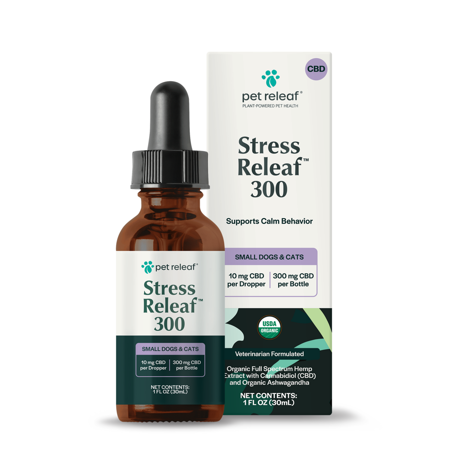 Pet Releaf Stress Releaf Oil, Total CBD: 300mg