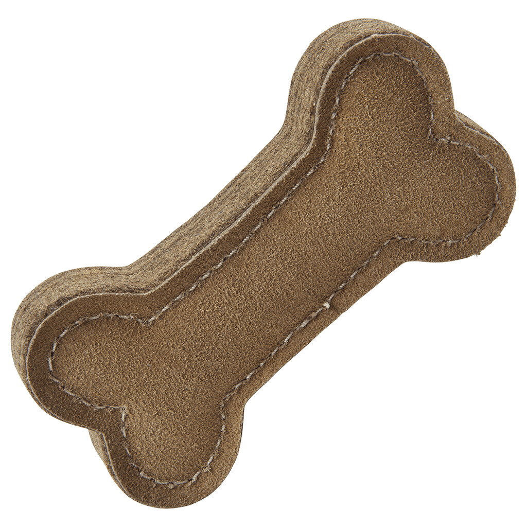 Dura Fused Chunky Leather Toy, Style: Bone, 6&quot;