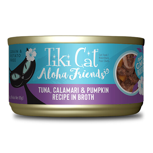 Tiki Cat Aloha Friends Can, 3oz, Recipe: Tuna/Calamari/Pumpkin