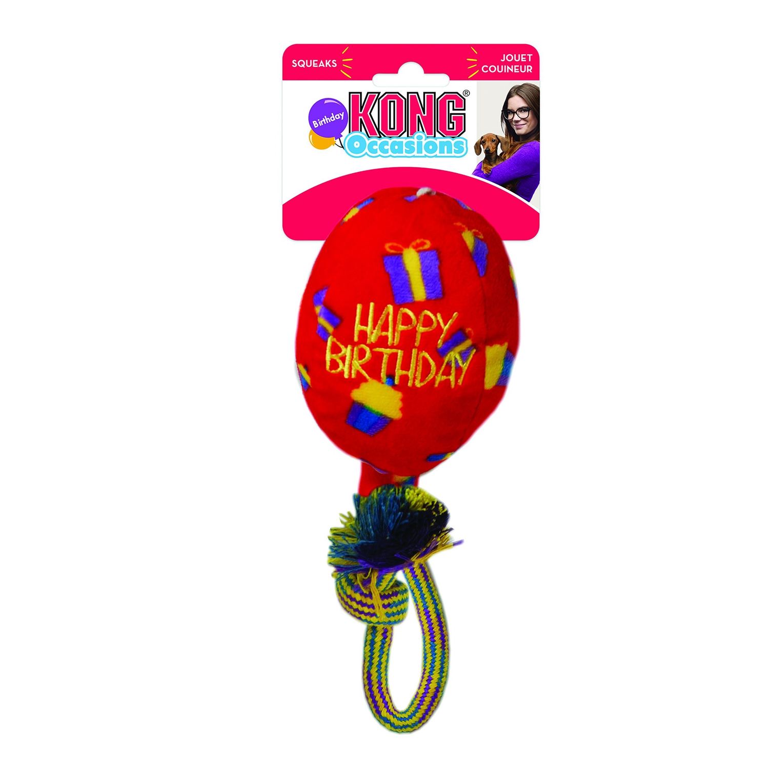 KONG Occasions - Birthday Balloon, Red M