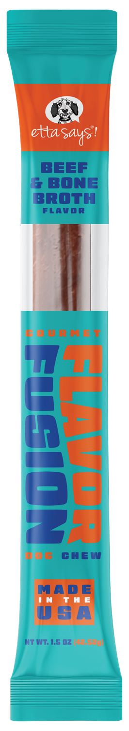 Etta Says Flavor Fusion Chew, Flavor: Beef &amp; Bone Broth, 2oz