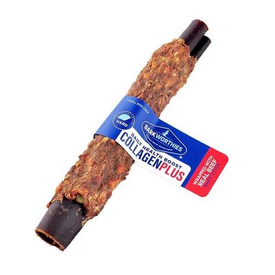 Barkworthies Wrapped Collagen Stick, Beef, Size: 6&quot;