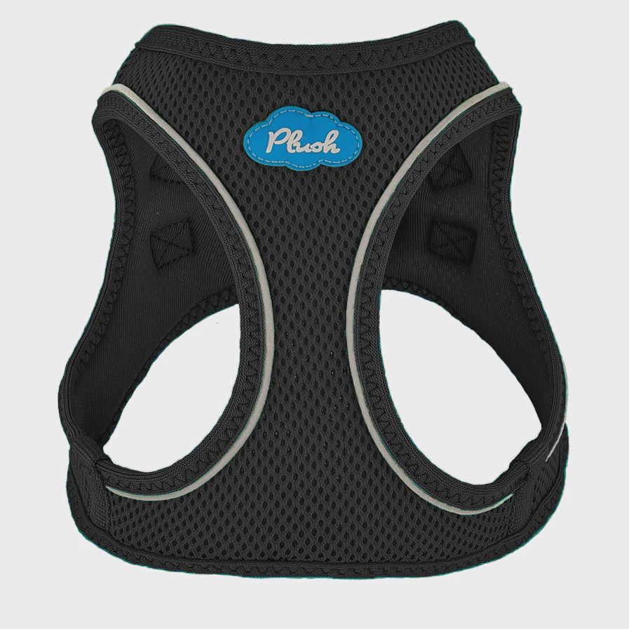 Plush USA Harness Vest, Color: Black, Size: 2XL