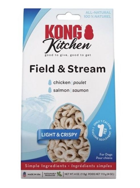 KONG Kitchen Light & Crispy Treats, 4oz, Flavor: Field & Stream