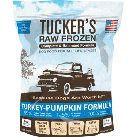 Tucker&#39;s Raw Frozen, Turkey &amp; Pumpkin, Size: 3lb