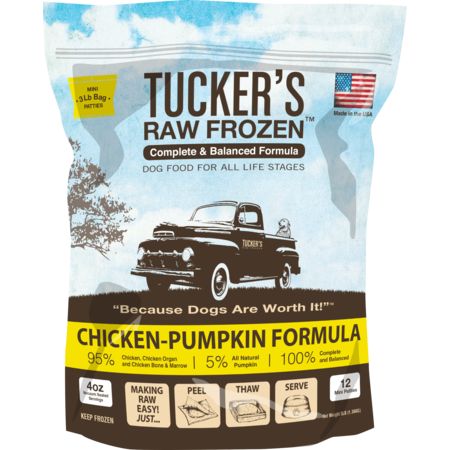 Tucker&#39;s Raw Frozen, Chicken &amp; Pumpkin, Size: 3lb