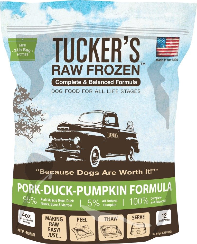 Tucker&#39;s Raw Frozen, Pork, Duck &amp; Pumpkin, Size: 3lb