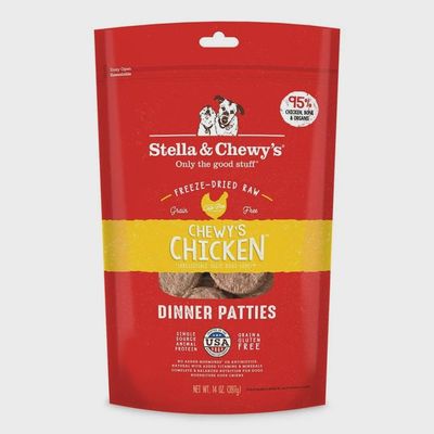 Stella &amp; Chewy&#39;s Freeze-Dried Patties, Recipe: Chewy&#39;s Chicken, Size: 14oz