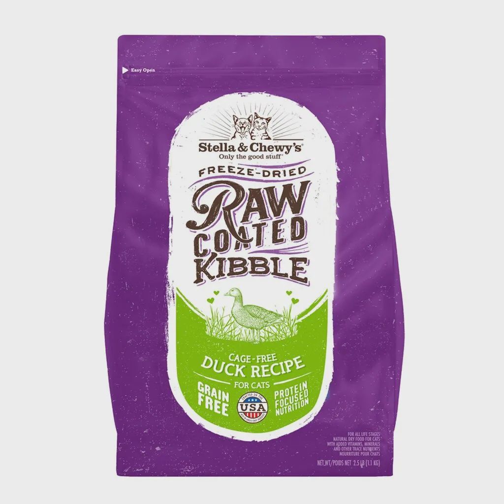 Stella &amp; Chewy&#39;s CAT Raw Coated - Cage-Free Duck Recipe, Size: 2.5lb