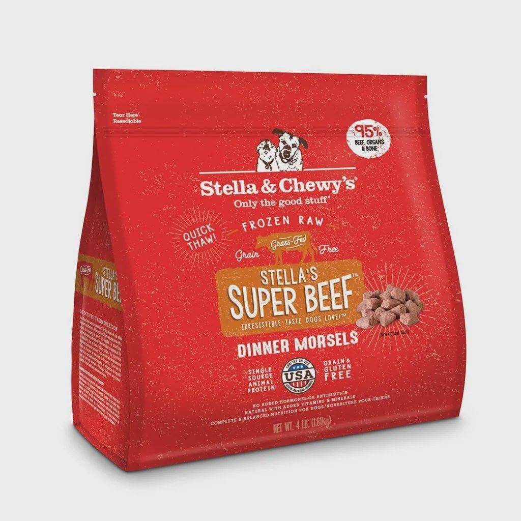 Stella &amp; Chewy&#39;s Dog Frozen RAW Dinner Morsels, 4lb, Recipe: Stella&#39;s Super Beef