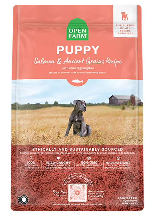 Open Farm Puppy, Salmon &amp; Ancient Grains, Size: 4lb