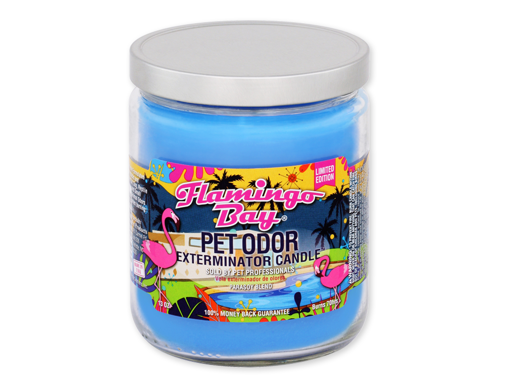 Pet Odor Exterminator Candle - Travel Collection, Scent: Flamingo Bay