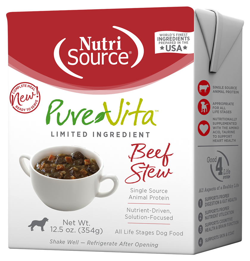 Pure Vita LID Dog Stew, 12.5oz, Recipe: Beef