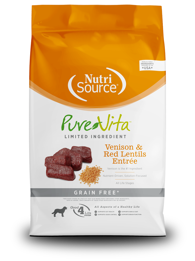Pure Vita Limited Ingredient Dog - Venison &amp; Red Lentils, Size: 25lb