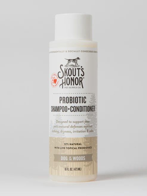 Skout&#39;s Honor Probiotic Shampoo + Conditioner, 16oz, Fragrance: Dog of the Wood