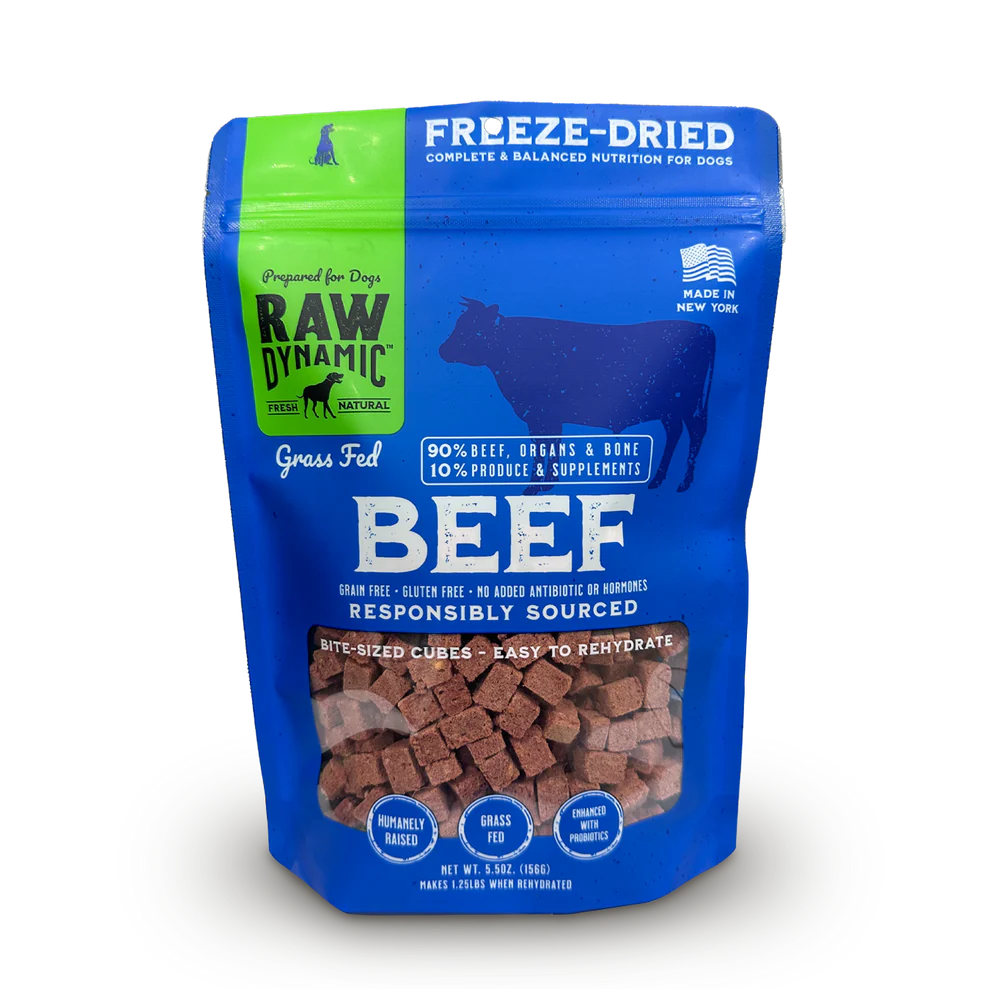 Raw Dynamic Freeze Dried Raw, Protein: Beef, Size: 5.5oz