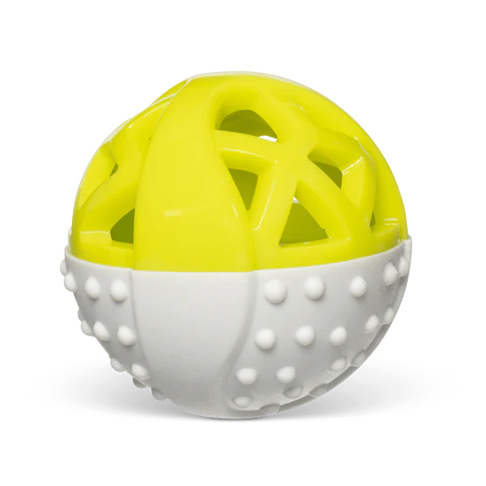 Messy Mutts Toy - Catch n Squeak Ball, Color: Green, Size: 3.5&quot;