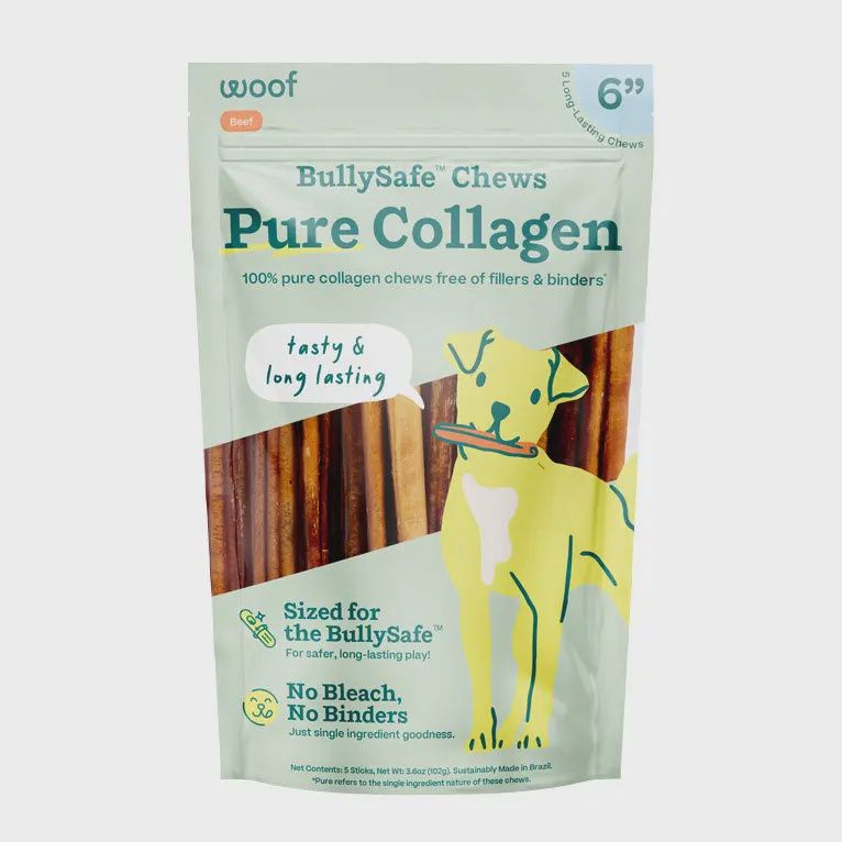 BullySafe Chews Pure Collagen, Size: 6in 5pk