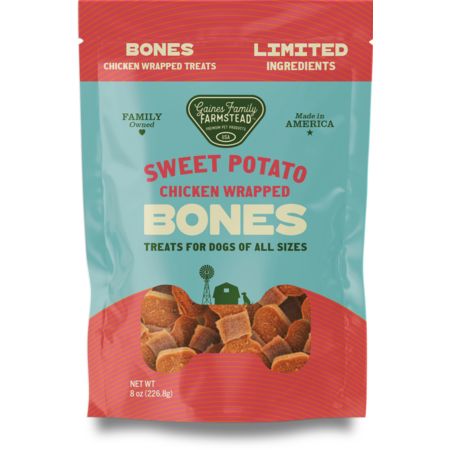 Gaines Family Farmstead - Sweet Potato Bones, Flavor: Chicken Wrapped, 8oz