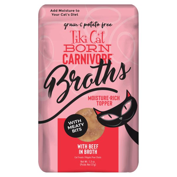 Tiki Cat Born Carnivore Broths, 1.3oz, Recipe: Beef