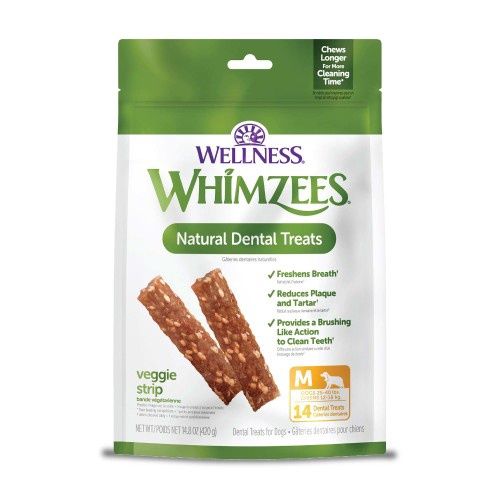 Whimzees Value Bag - Dental Treats, Veggie Strip, Size: Medium, 14pk