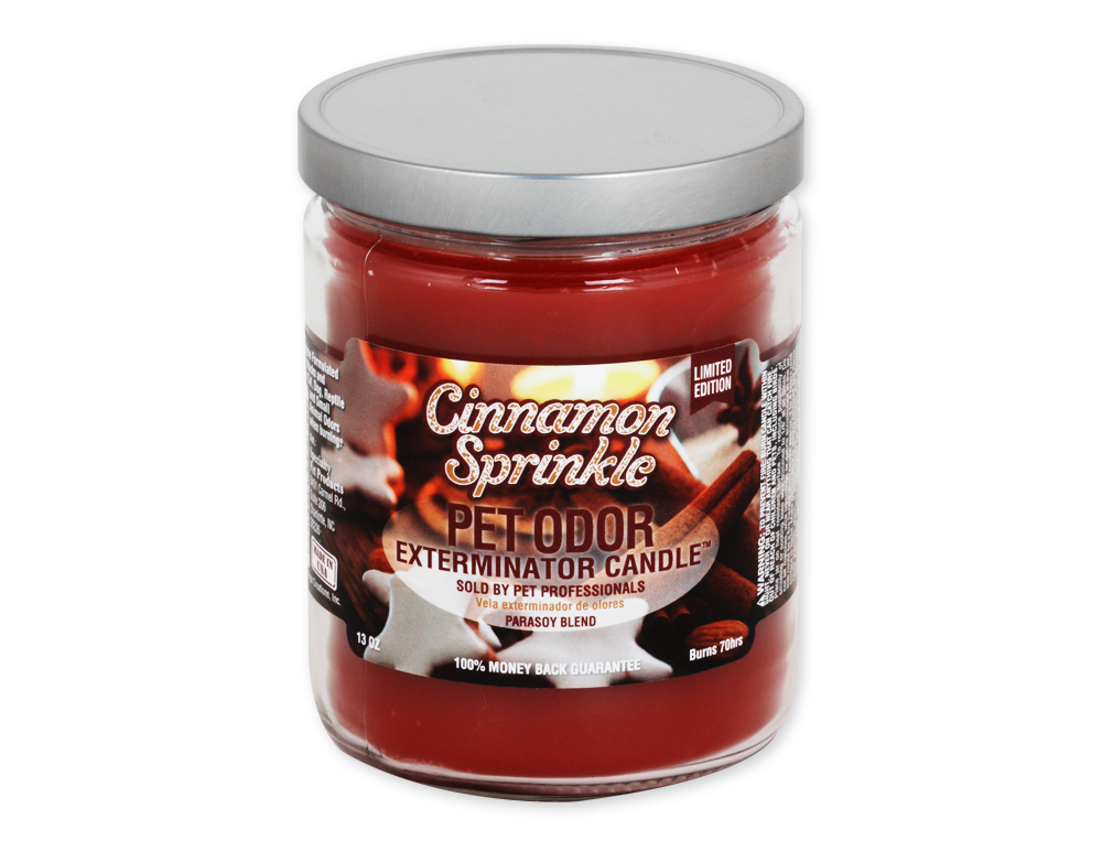 Pet Odor Exterminator Candle - Warm &amp; Cozy Collection, Scent: Cinnamon Sprinkle