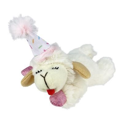 MultiPet Birthday Lamb Chop for Cats, 4&quot;, Color: Pink
