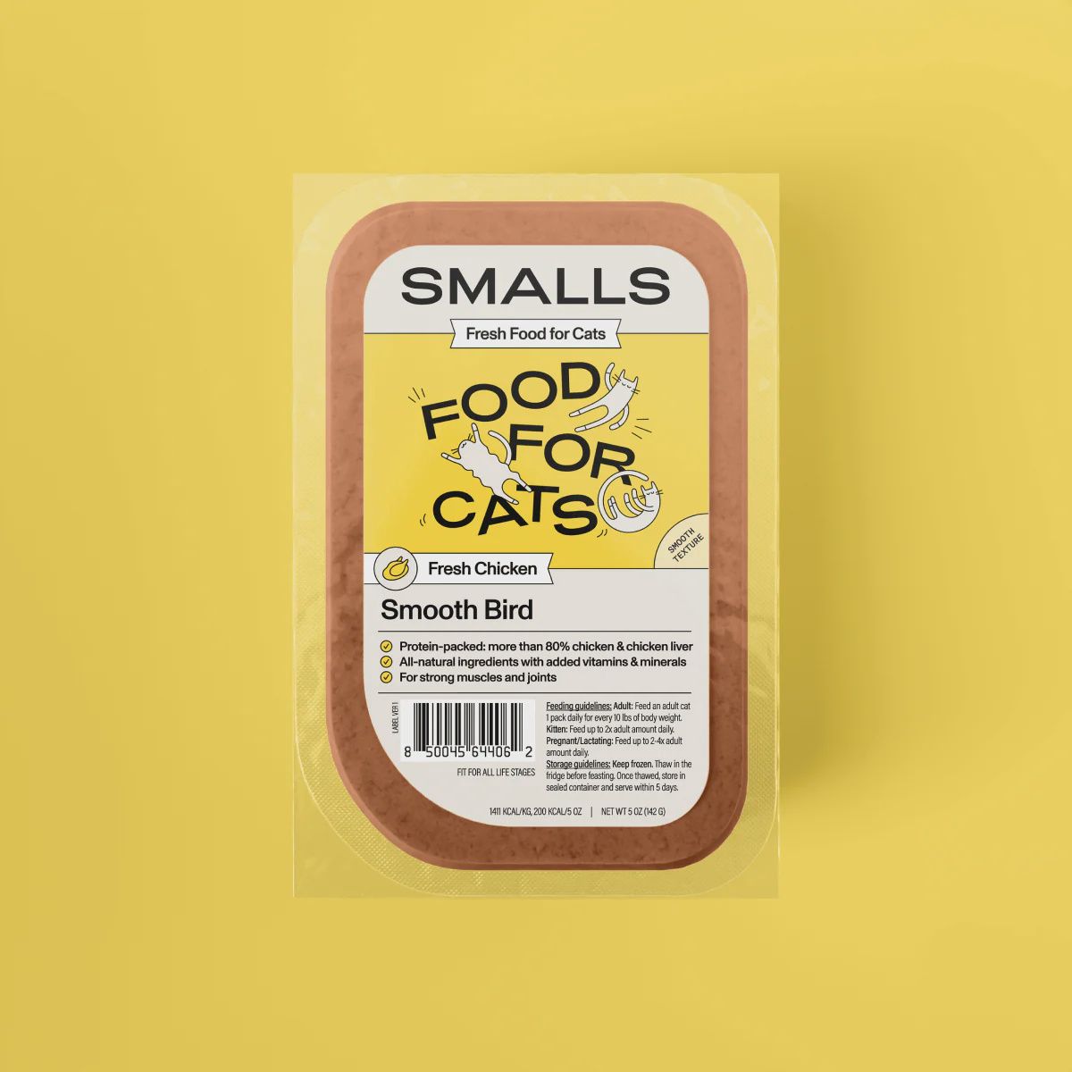 Smalls Fresh Food for Cats - Smooth, 5.5oz, Recipe: Bird
