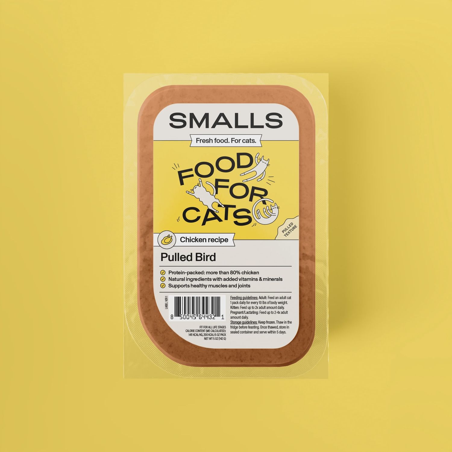 Smalls Fresh Food for Cats - Pulled, 5oz, Recipe: Bird