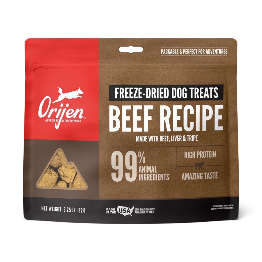 Orijen Freeze-Dried Dog Treats, 3.25oz, Flavor: Beef