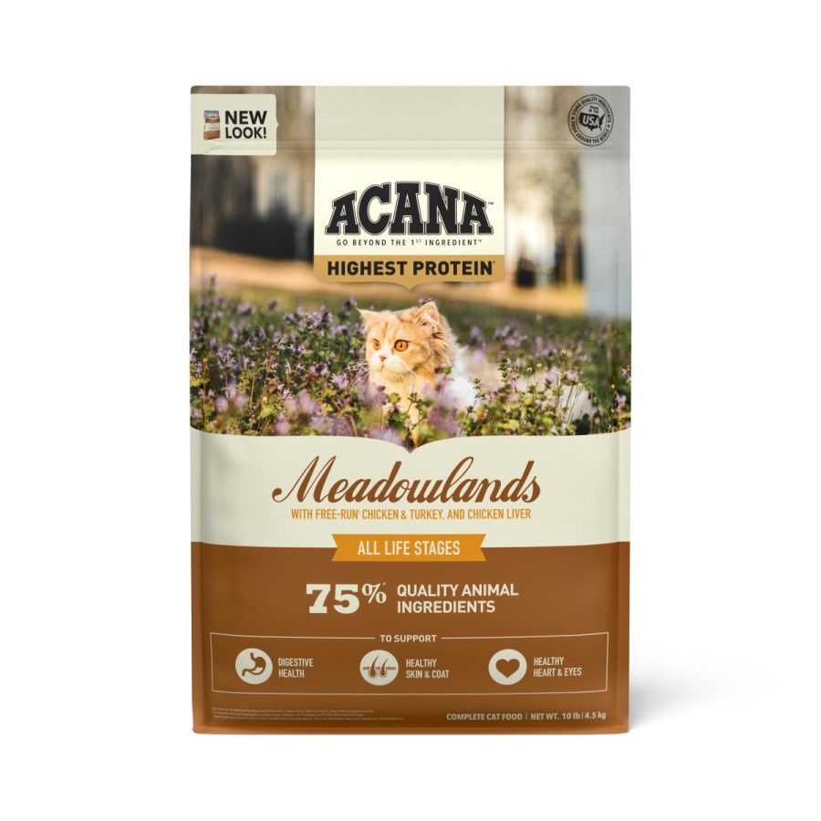 Acana Cat Highest Protein - Meadowlands, Size: 10lb