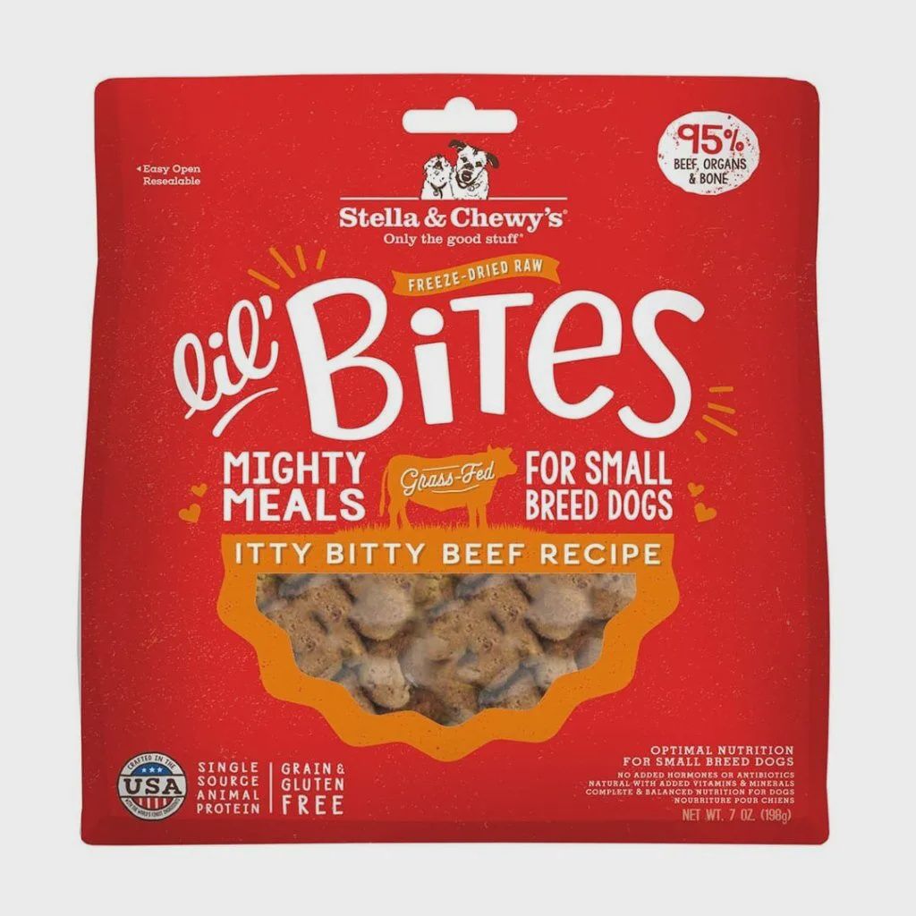 Stella &amp; Chewy&#39;s Freeze-Dried Lil&#39; Bites Mighty Meals, 7oz, Recipe: Beef