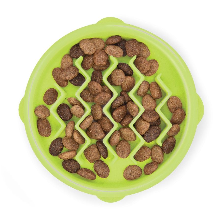 Petstages Kitty Slow Feeder, Green