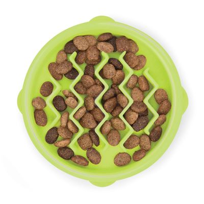 Petstages Kitty Slow Feeder, Green