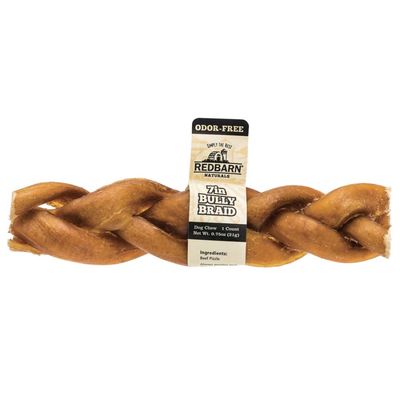Redbarn Odor Free Braided Bully Stick, 7&quot;