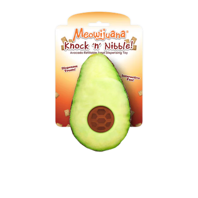 Meowijuana Knock &#39;N Nibble Avocado Treat Dispenser