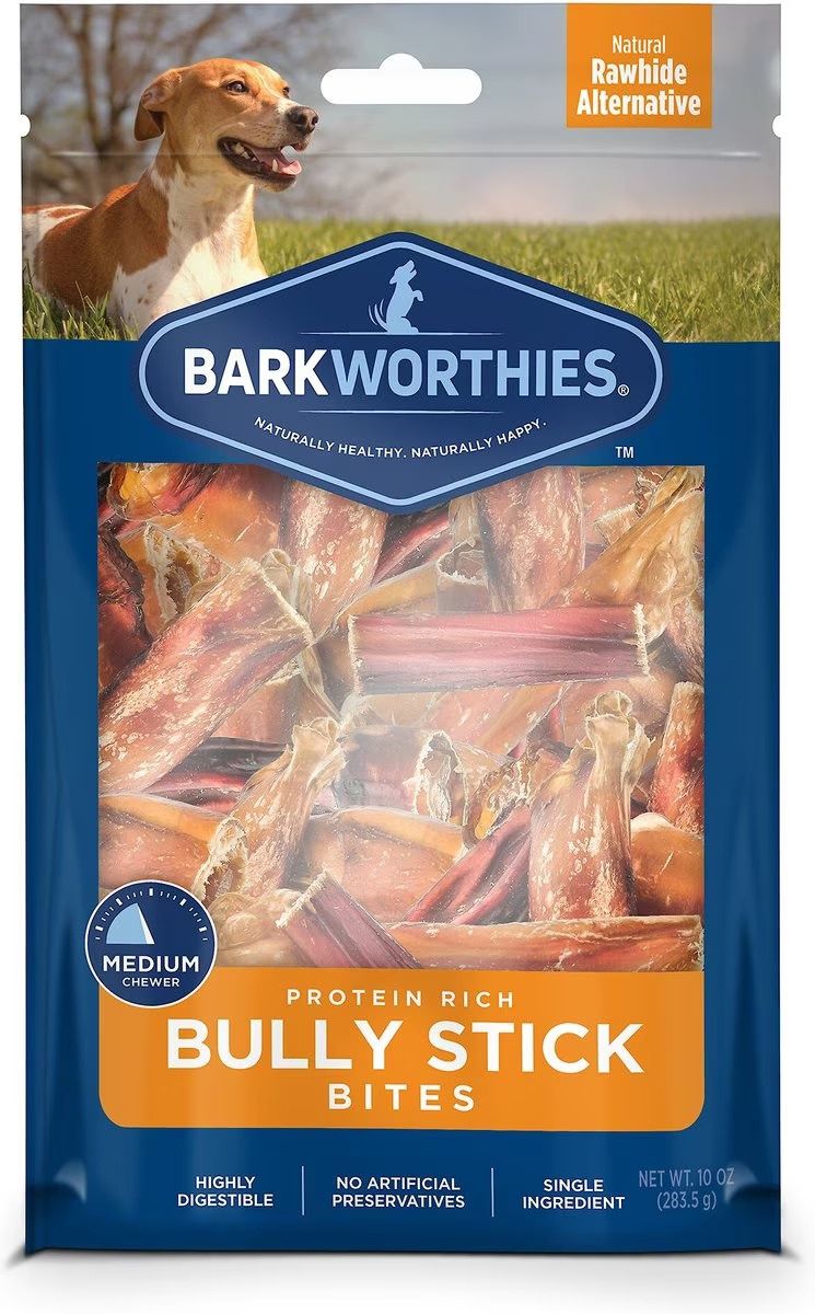Barkworthies Bully Stick Bites, 10oz *