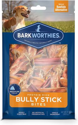 Barkworthies Bully Stick Bites, 10oz *