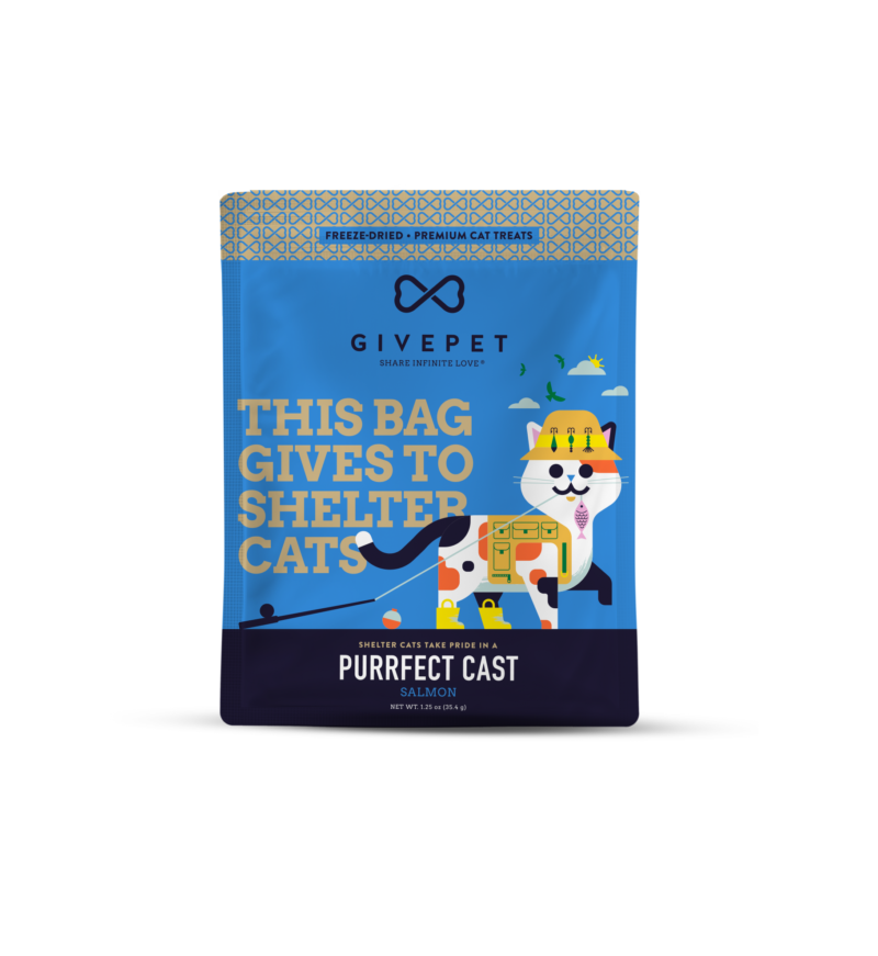 GivePet Cat Treats - Salmon Purrfect Cast, 1.25oz